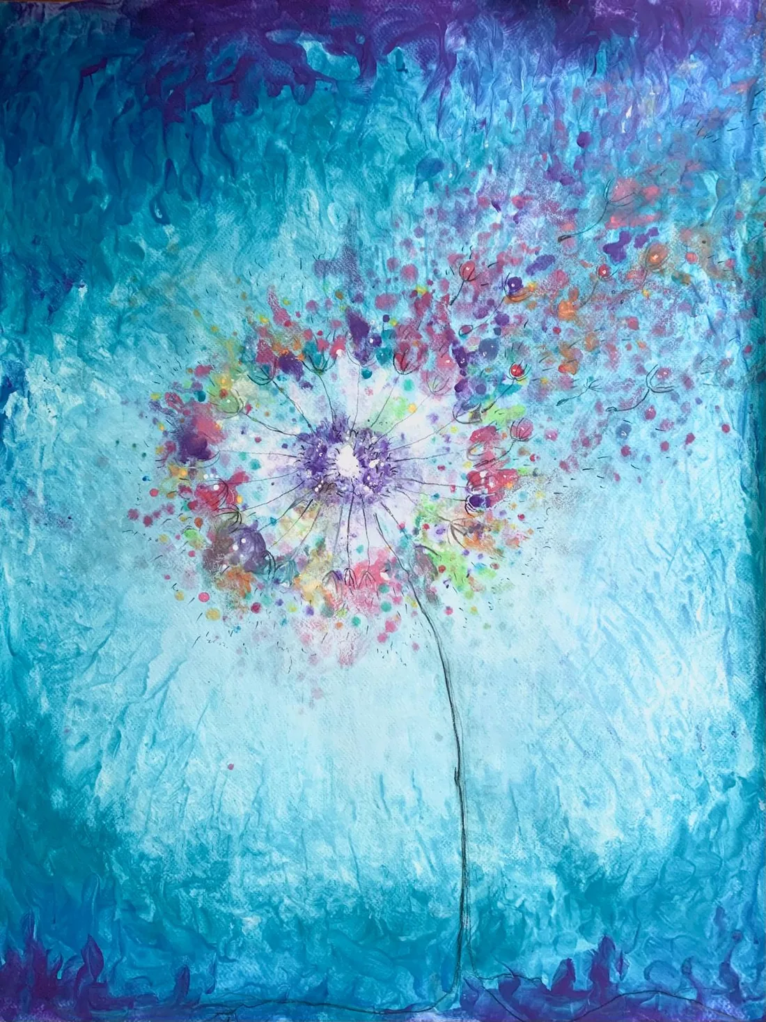 Gemalte Pusteblume